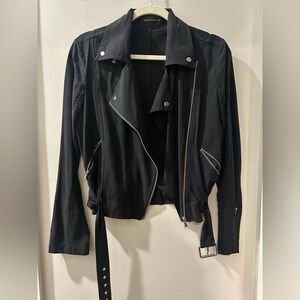 Equipment Black Silk Moto Jacket
